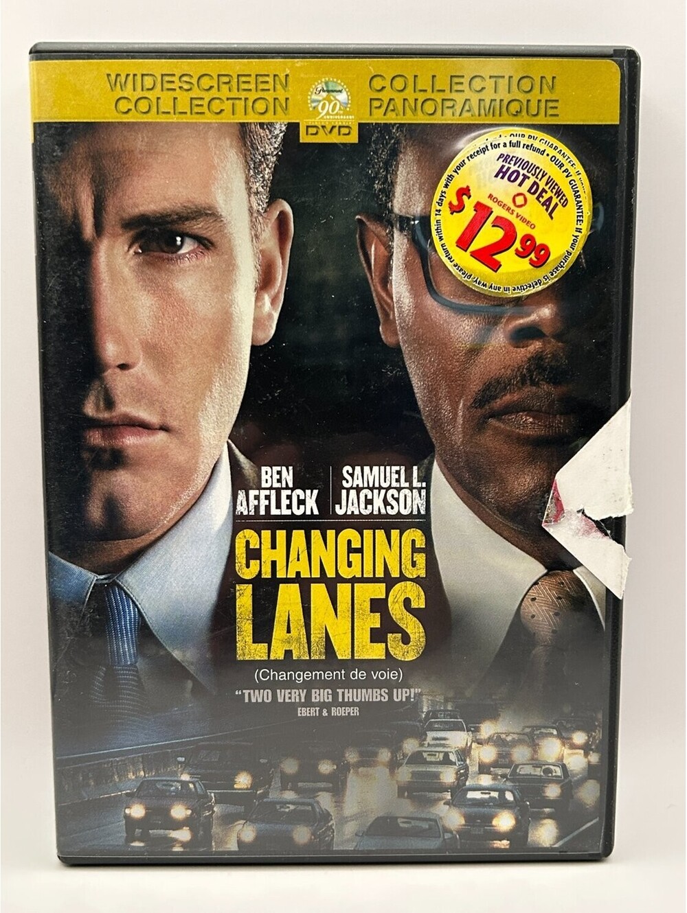 Changing Lanes DVD Widescreen Collection Ben Affleck 2002 Drama Roger Michell